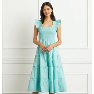 Hill house home nap dress size M Bay Blue Poplin